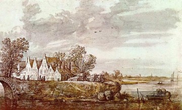 Teich See Wassfall Werke - Landschaft 1640 Landschaft Aelbert Cuyp